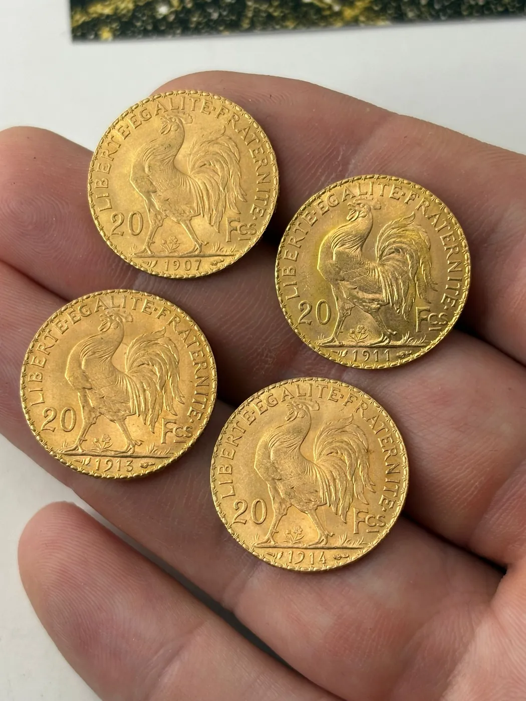 Pièces d'or 20 francs Coq rachetées à Votre-Ville